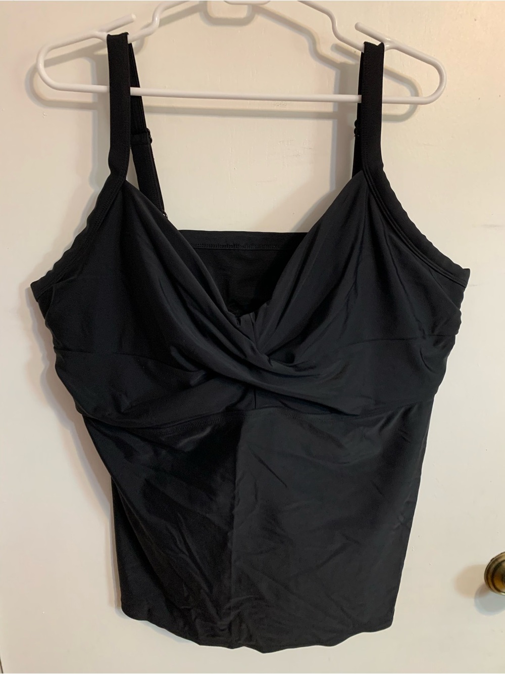 Merona Black Twist-Front Tankini top